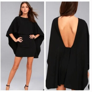 Black Cape Mini Dress